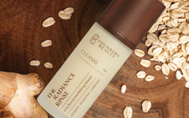 The Radiance Rinse facial cleanser with oats and ginger