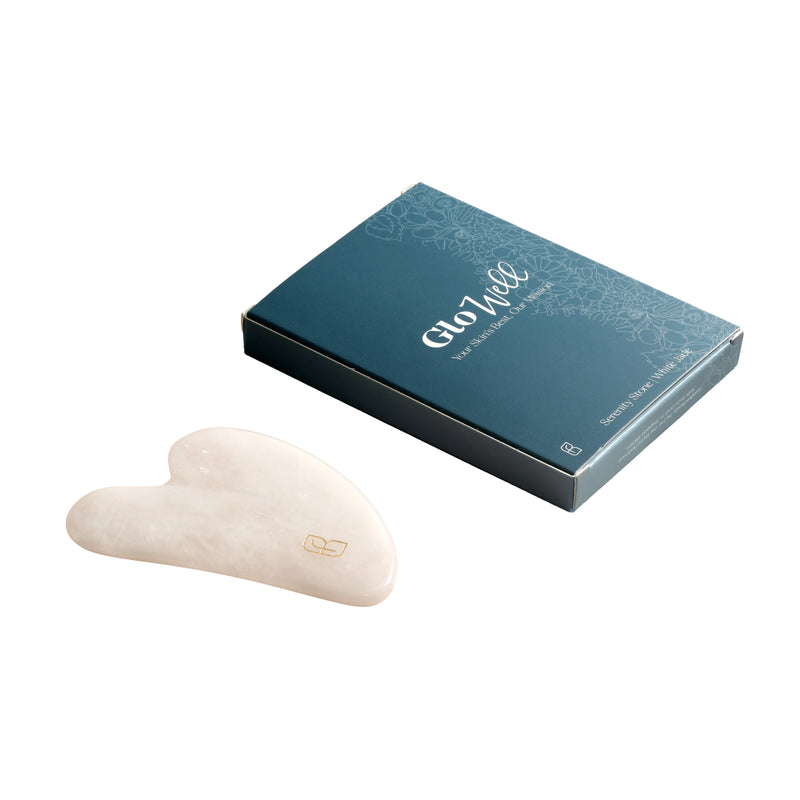 Glowell, Serenity Stone: White Jade Gua Sha