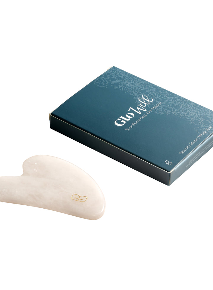 Glowell, Serenity Stone: White Jade Gua Sha