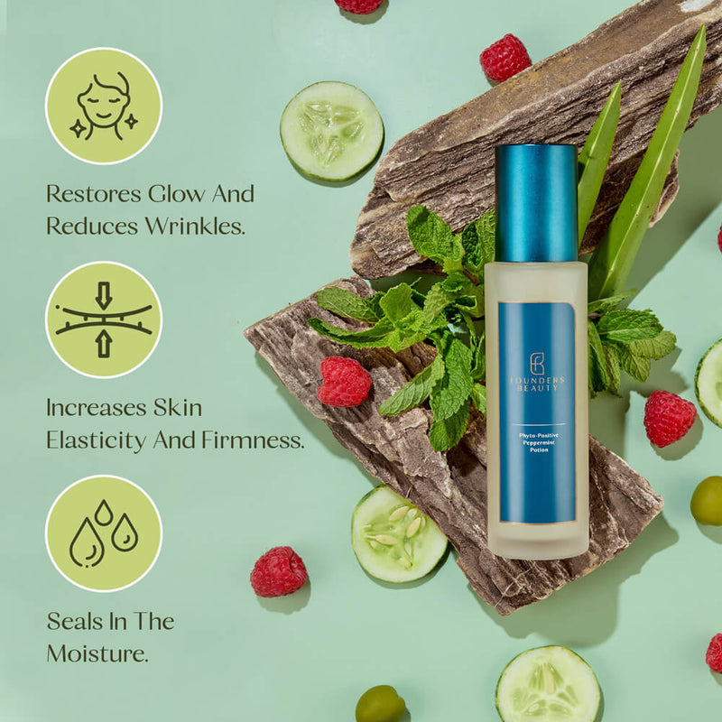 Phyto-Positive Peppermint Potion - Niacinamide benefits, face serum for pimple marks, dark spots, 