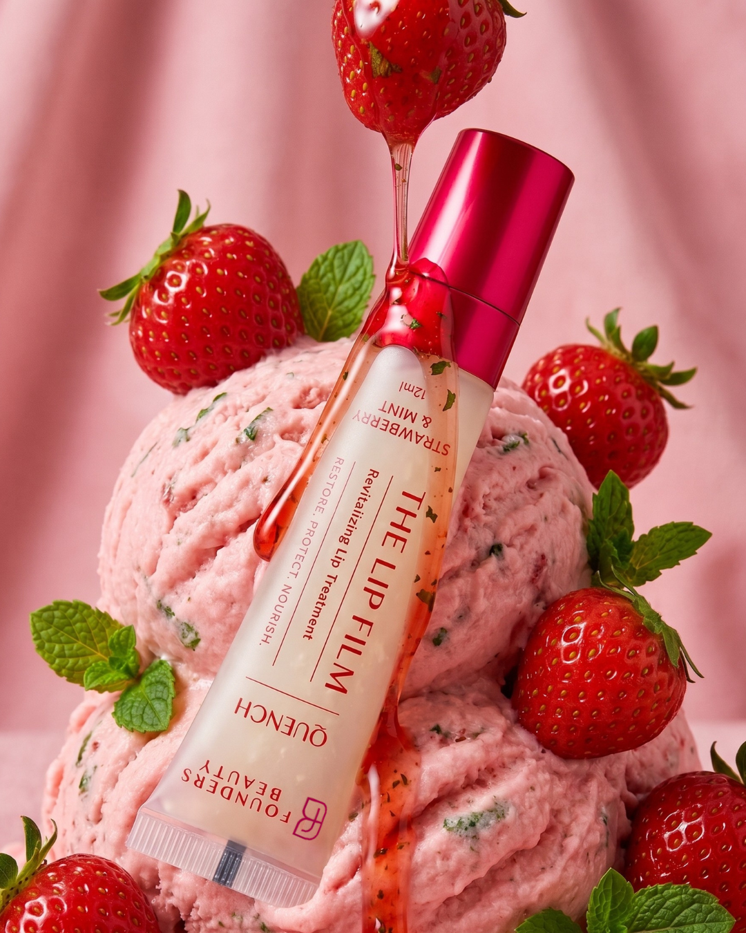 Hydrating Strawberry Mint Lip Balm | Best Lip Balm Singapore gallery image 1